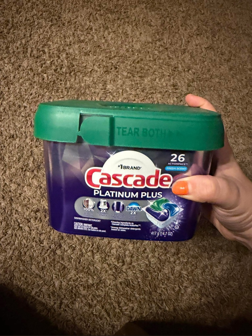 Cascade Platinum Plus Dishwasher Pacs